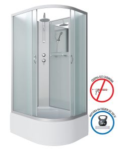 Душевая кабина Niagara NG-2310-14LBKT 120x80см серебро/матовое