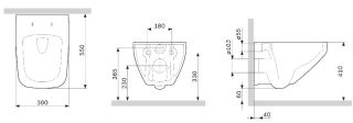 Унитаз подвесной Am.Pm Inspire 2.0 FlashClean с сиденьем микролифт чёрный матовый C50A1700MBSC Унитаз подвесной Am.Pm Inspire 2.0 FlashClean с сиденьем микролифт чёрный матовый C50A1700MBSC