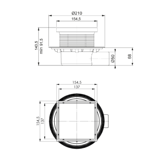 Душевой трап Трап Bettoserb 13702556B 15x15 SUPERIOR 2IN1 MULTISIPHON - горизонтальный выпуск Душевой трап Трап Bettoserb 13702556B 15x15 SUPERIOR 2IN1 MULTISIPHON - горизонтальный выпуск