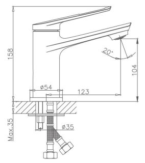 Смеситель для раковины Haiba HB10595 хром