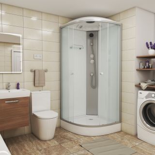 Душевая кабина Niagara Eco E80/13/MT 80x80 см профиль хром стекло матовое