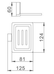 Мыльница Haiba HB8802-1 хром