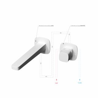 Смеситель для раковины WasserKRAFT Saale A9551.316 белый матовый