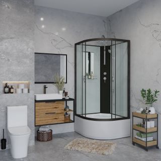 Душевая кабина Niagara NG-6708-14BKT 90x90см чёрный/прозрачное