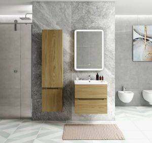 Шкаф подвесной Art&Max Techno 40x160см левый дуб мадейра янтарь AM-Techno-1600-AC-SO-LW674-L
