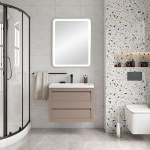 Подвесная тумба под раковину Art&Max Platino 75см капучино матовый AM-Platino-750-2C-SO-CM