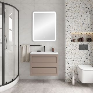 Подвесная тумба под раковину Art&Max Platino 75см капучино матовый AM-Platino-750-2C-SO-CM