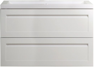 Подвесная тумба под раковину Art&Max Platino 60см белый глянцевый AM-Platino-600-2C-SO-BL-Cer