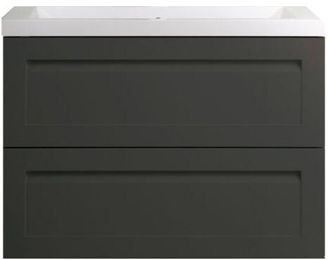 Подвесная тумба под раковину Art&Max Platino 80см серый матовый AM-Platino-800-2C-SO-GM-Cer