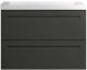 Подвесная тумба под раковину Art&Max Platino 80см серый матовый AM-Platino-800-2C-SO-GM-Cer