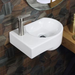 Подвесная раковина Melana 7954R-805 42см правая белый Подвесная раковина Melana 7954R-805 42см правая белый