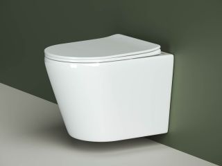 Подвесной унитаз Ceramica Nova Highlight CN1804 безободковый белый Подвесной унитаз Ceramica Nova Highlight CN1804 безободковый белый