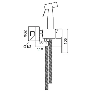 Гигиенический душ Frap F20801 сатин