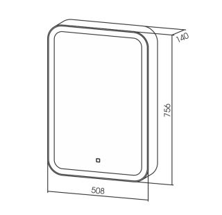 Зеркало-шкаф Azario Фиджи LED-00002362 c подсветкой и диммером Зеркало-шкаф Azario Фиджи LED-00002362 c подсветкой и диммером