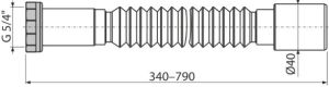 Гибкое соединение AlcaPlast 5/4"?40 металл A740