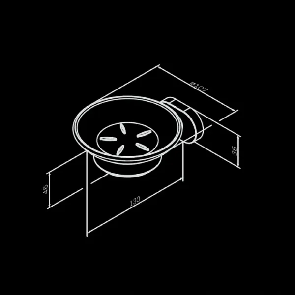 Мыльница стеклянная настенная AM.PM Sense  A7434200 хром Мыльница стеклянная настенная AM.PM Sense  A7434200 хром