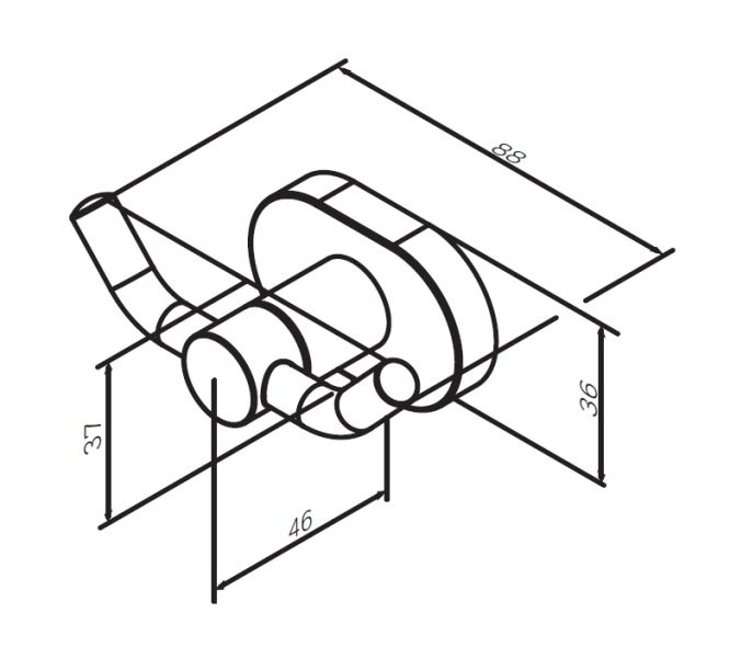 A7435600 Sense L, Двойной крючок для полотенец, хром A7435600 Sense L, Двойной крючок для полотенец, хром