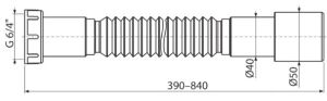 Гибкое соединение AlcaPlast 6/4"?40/50 пластмасса A770