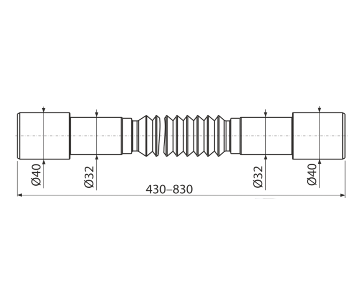 Гибкое соединение AlcaPlast 40–32?32–40 A794 Гибкое соединение AlcaPlast 40–32?32–40 A794