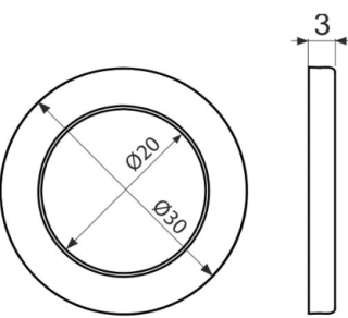 Прокладка состоящая из двух частей AlcaPlast 1" A7992 Прокладка состоящая из двух частей AlcaPlast 1" A7992