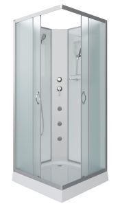 Душевая кабина Niagara NG-1101-14BKG с гидромассажем 90x90см серебро/матовое
