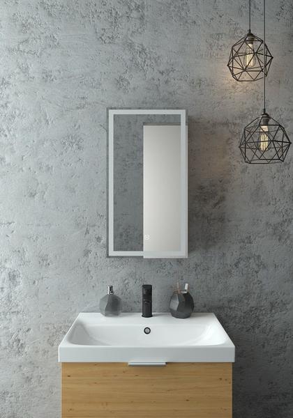 Зеркало-шкаф с подсветкой Art&Max Techno правый 35см белый AM-Tec-350-650-1D-R-DS-F