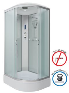 Душевая кабина Niagara NG-33984-14LP 90x80см серебро/матовое