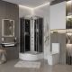 Душевая кабина Niagara NG-3503-14BKTG с гидромассажем 80x80см серебро/тонированное