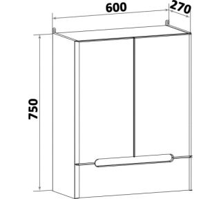 Шкаф навесной Runo  Парма 60 (00-00001042) Шкаф навесной Runo  Парма 60 (00-00001042)