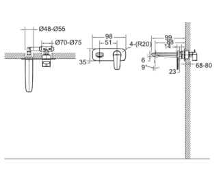 Смеситель Bravat Source P8173218CP-ENG для ванны 1-функц. с изливом Смеситель Bravat Source P8173218CP-ENG для ванны 1-функц. с изливом