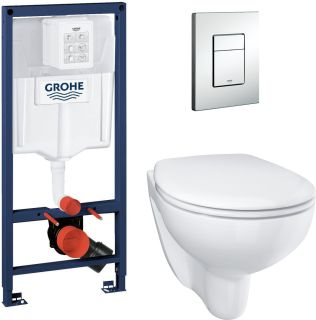 Комплект инсталляции Grohe Solido 39586000 с подвесным унитазом Bau и сиденьем