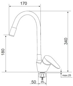 Смеситель для кухни РМС SUS126W-016F белый