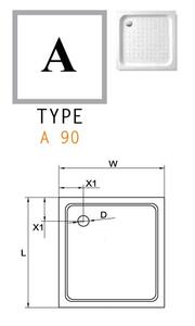 Поддон акриловый Cezares TRAY-A-A-80-15-W 80x80
