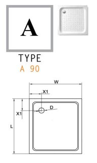Поддон акриловый Cezares TRAY-A-A-80-15-W 80x80 Поддон акриловый Cezares TRAY-A-A-80-15-W 80x80