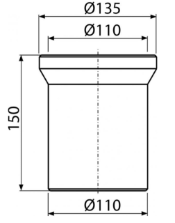 Насадка для унитаза AlcaPlast 15см A91-150