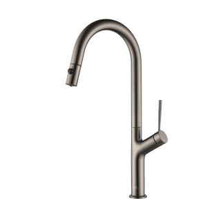 Смеситель для кухни AQUAme Cucina AQM9905GM с выдвижным изливом графит матовый