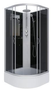 Душевая кабина Niagara NG-3501-14BKT 90x90см серебро/тонированное