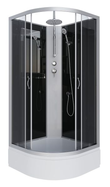 Душевая кабина Niagara NG-3501-14BKT 90x90см серебро/тонированное