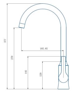 Смеситель для кухни Haiba HB70652-7 чёрный матовый