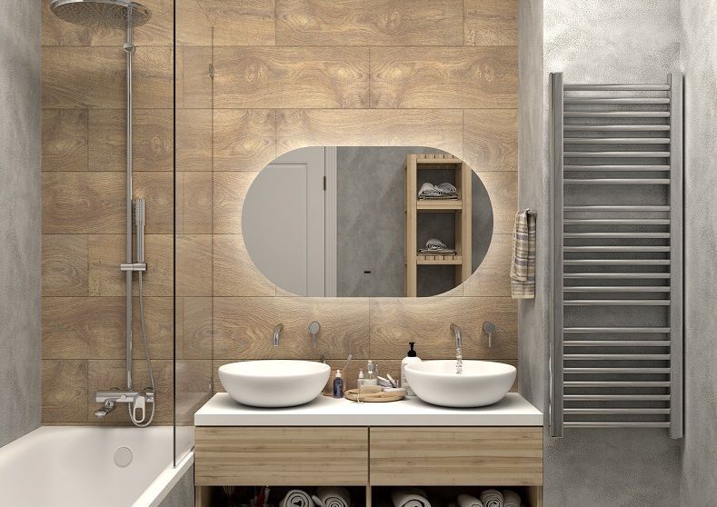 Зеркало с холодной подсветкой Art&Max Torino 110x65см AM-Tor-1100-650-DS-F