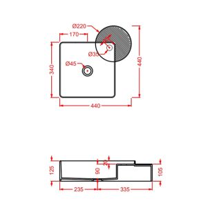 Раковина ArtCeram Cartesio CAL003 33 00 розовая 44 см Раковина ArtCeram Cartesio CAL003 33 00 розовая 44 см