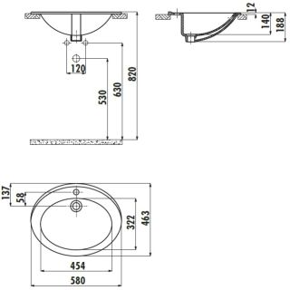 Раковина Opadiris CREAIVIT TP230-00CB00Е-0000 белая