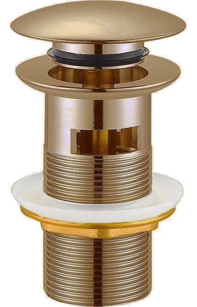 Донный клапан с системой "Клик-клак" с переливом, бронза Cezares CZR-SAT6-02