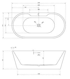 Акриловая ванна ABBER AB9299-1.5 150x70x60