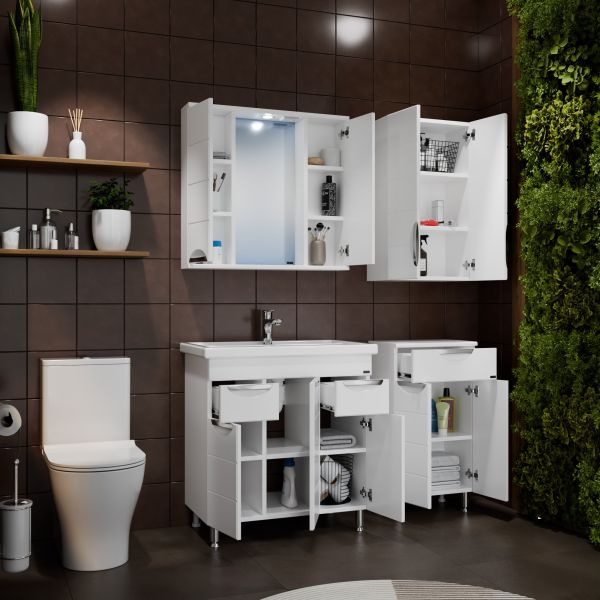 Напольная тумба под раковину Санта Родос 206015 80 см белый