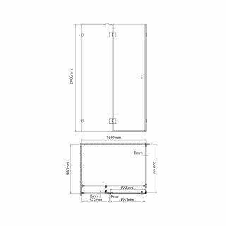 Душевой уголок WasserKRAFT Ems 76H07R-TXG 120x90 см профиль золото стекло текстурное