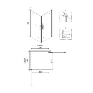 Душевой уголок NIAGARA NOVA NG- 6603-08 90Х90 см