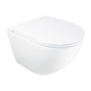 Унитаз подвесной Azario Adagio AZ-5177T-WHT безободковый торнадо белый