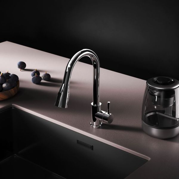 Смеситель для кухни Am.Pm X-Joy S F85B07500 с выдвижным изливом хром