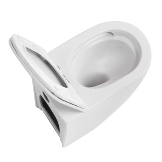 Унитаз ABBER Bequem AC1111T приставной белый, безободковый, смыв торнадо